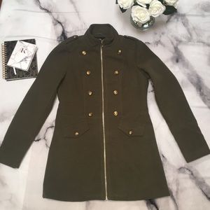 G by Guess | Large Olive Military Madelyn Peacoat